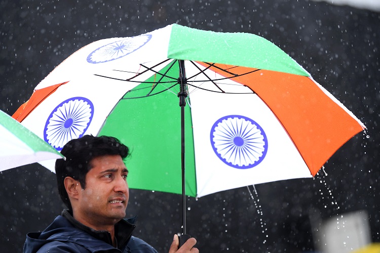 Indian cricket fan rain