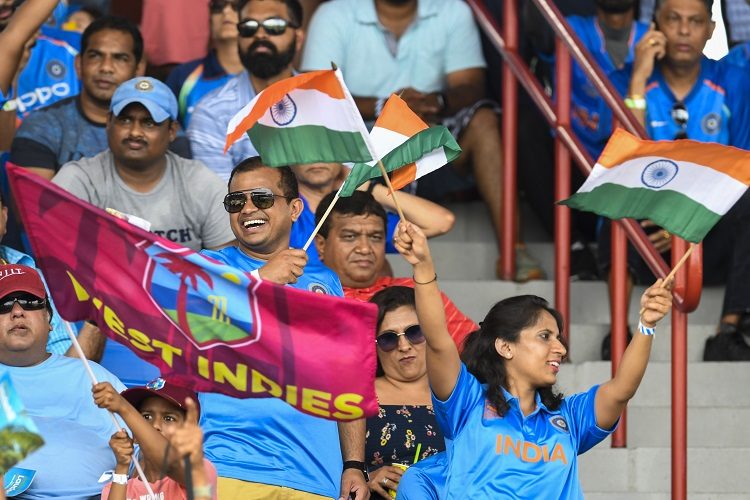 India West Indies fans flags